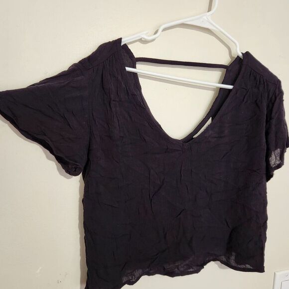 Arizona Crop Top for Women Size Small Black sheer 100%Rayon - Picture 1 of 9